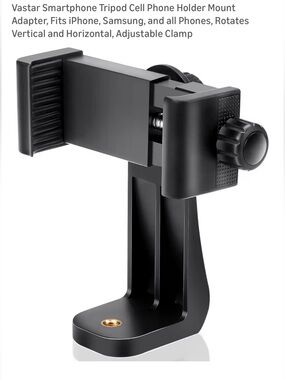 Adjustable Smartphone Tripod Phone Holder Clamp - Black